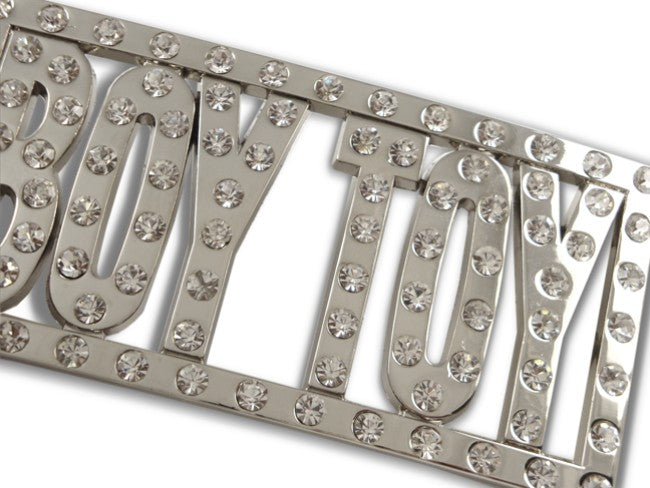 Rhinestone Boy Toy Belt Buckle With FREE Leather Belt