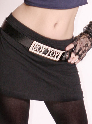 Rhinestone Boy Toy Belt Buckle With FREE Leather Belt