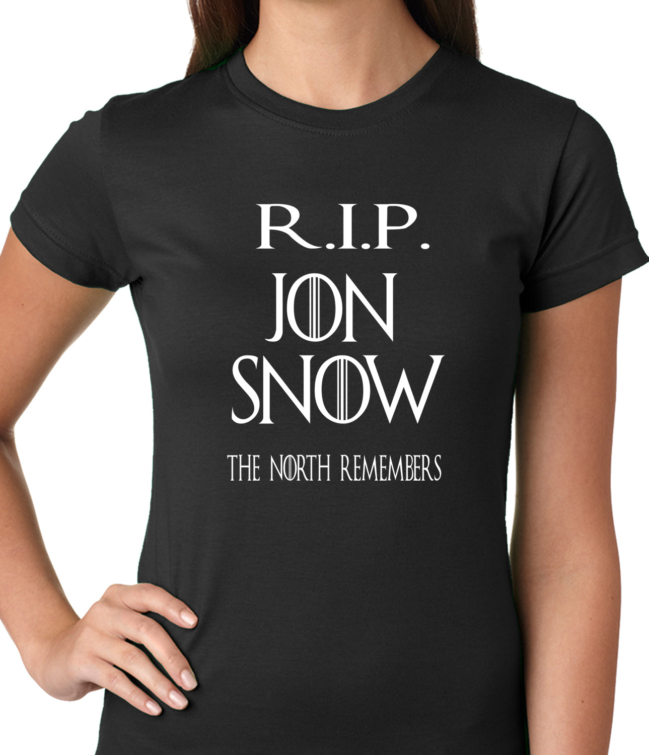 RIP Jon Snow - The North Remembers Ladies T-shirt