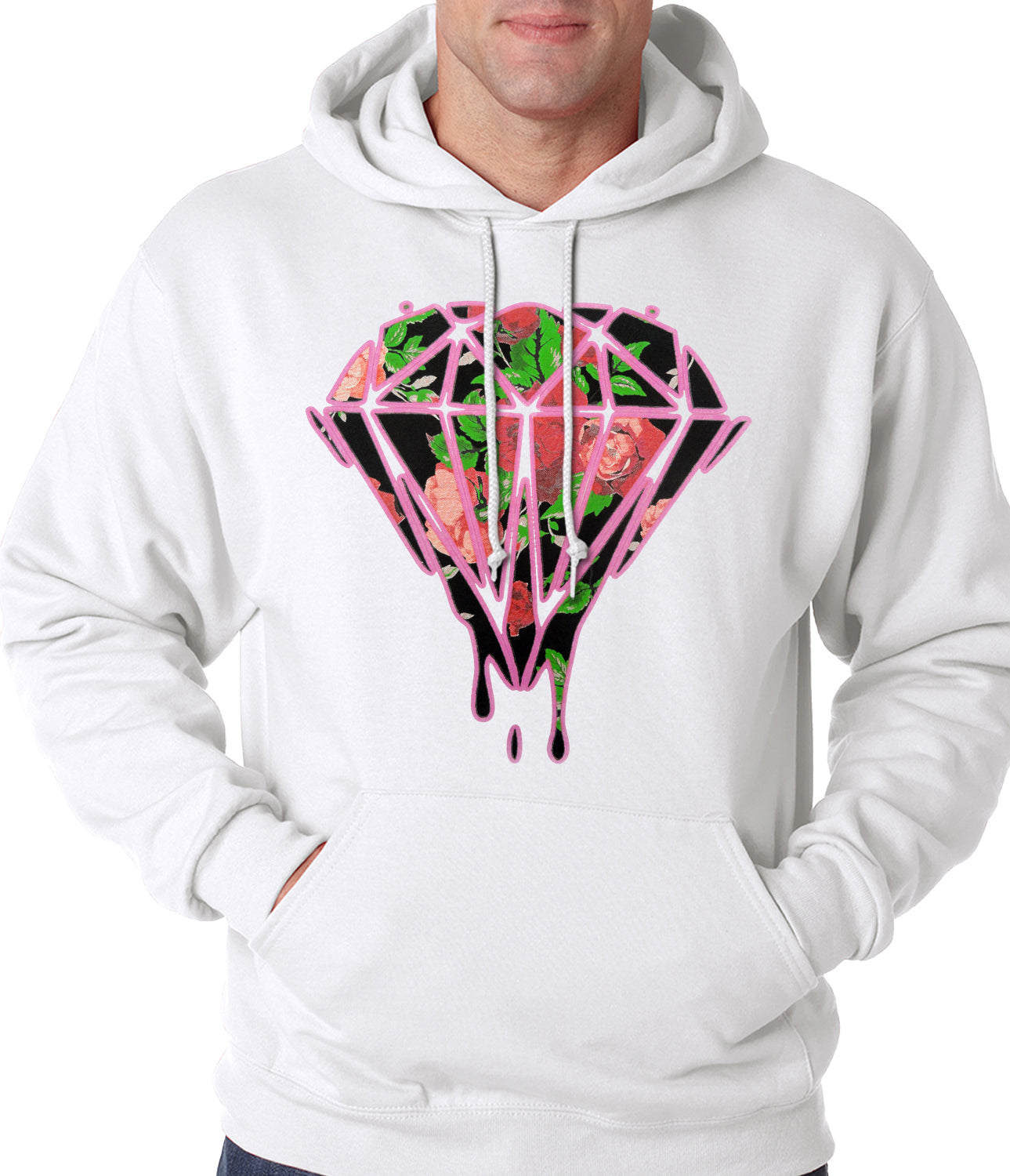 Roses Dripping Diamond Adult Hoodie