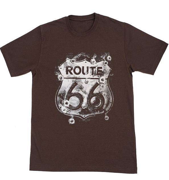 Route 66 Sign with Bullet Holes Men's T-Shirt