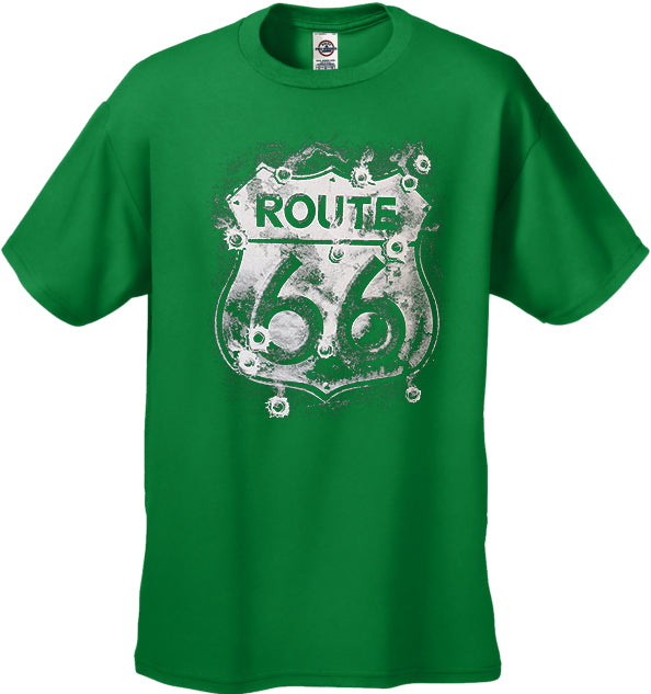 Route 66 Sign with Bullet Holes Men's T-Shirt