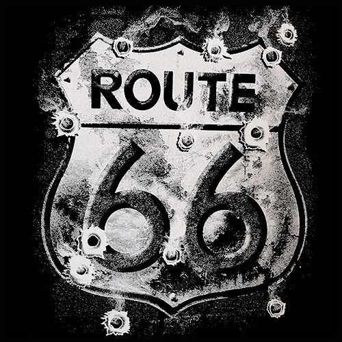 Route 66 Sign with Bullet Holes Men's T-Shirt