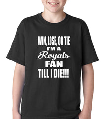 Royals Fan Till I Die Kids T-shirt