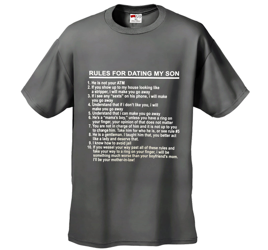 Rules For Dating My Son Men's T-Shirt