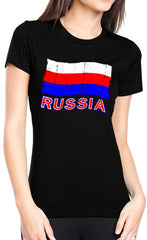 Russia Vintage Flag Girl's T-Shirt
