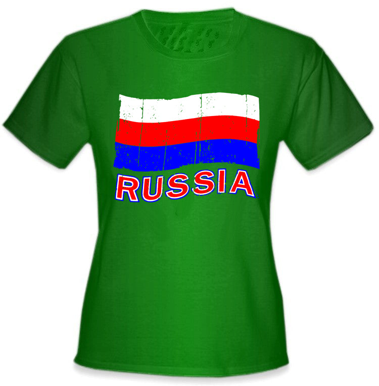 Russia Vintage Flag Girl's T-Shirt