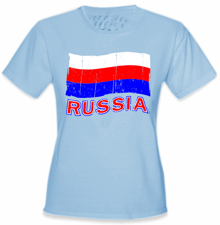 Russia Vintage Flag Girl's T-Shirt