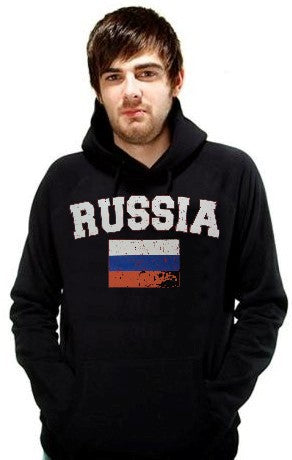 Russia Vintage Flag International Hoodie