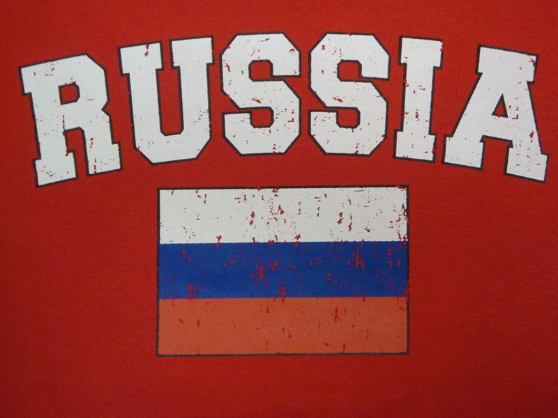 Russia Vintage Flag International Mens T-Shirt