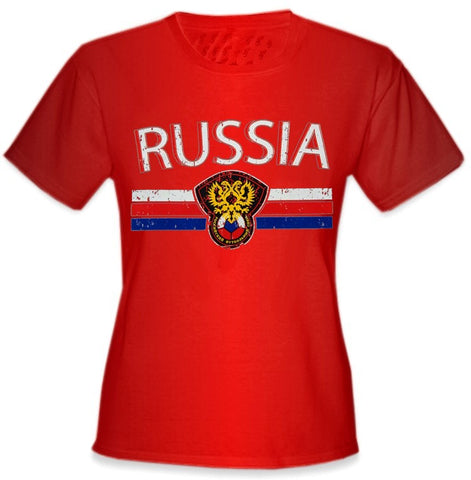 Russia Vintage Shield International Girls T-Shirt