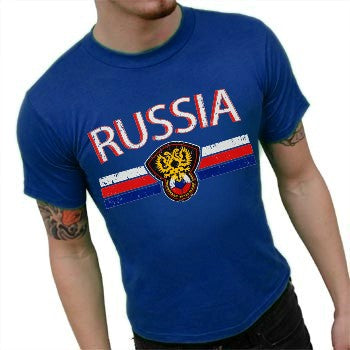 Russia Vintage Shield International Mens T-Shirt