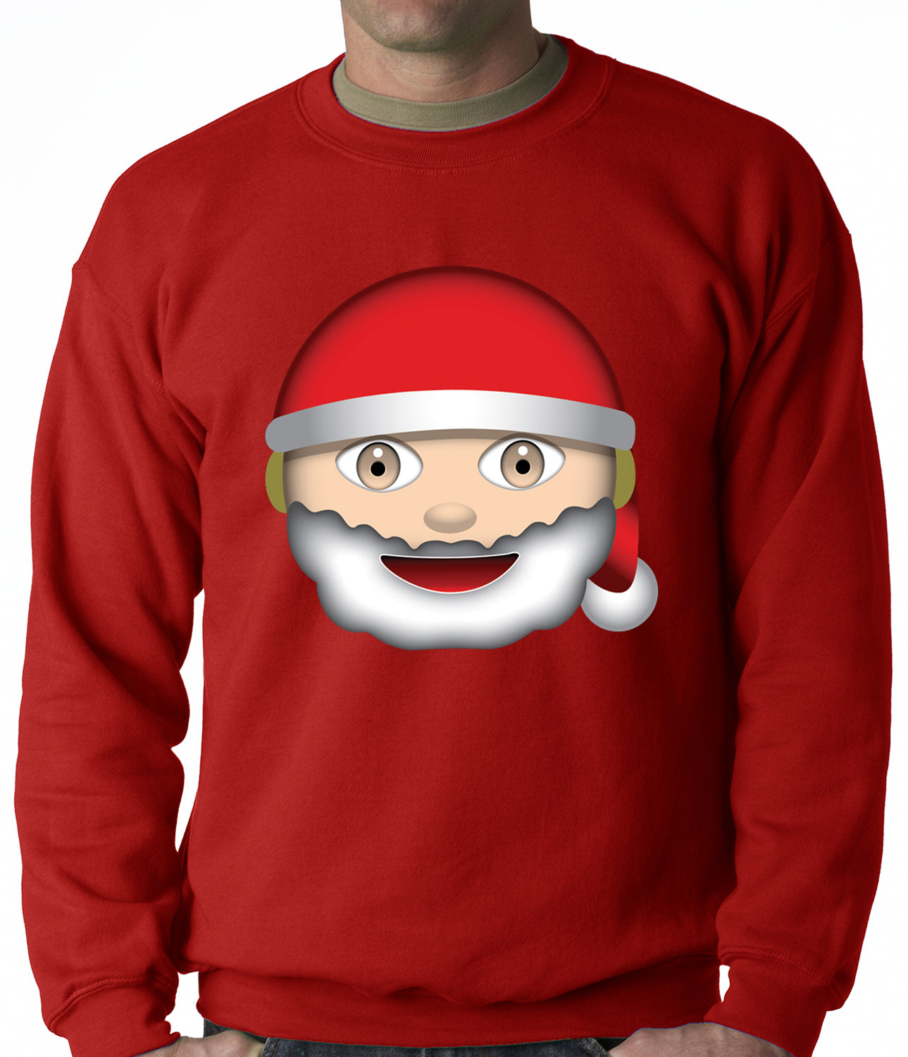 Santa Emoji Adult Crewneck