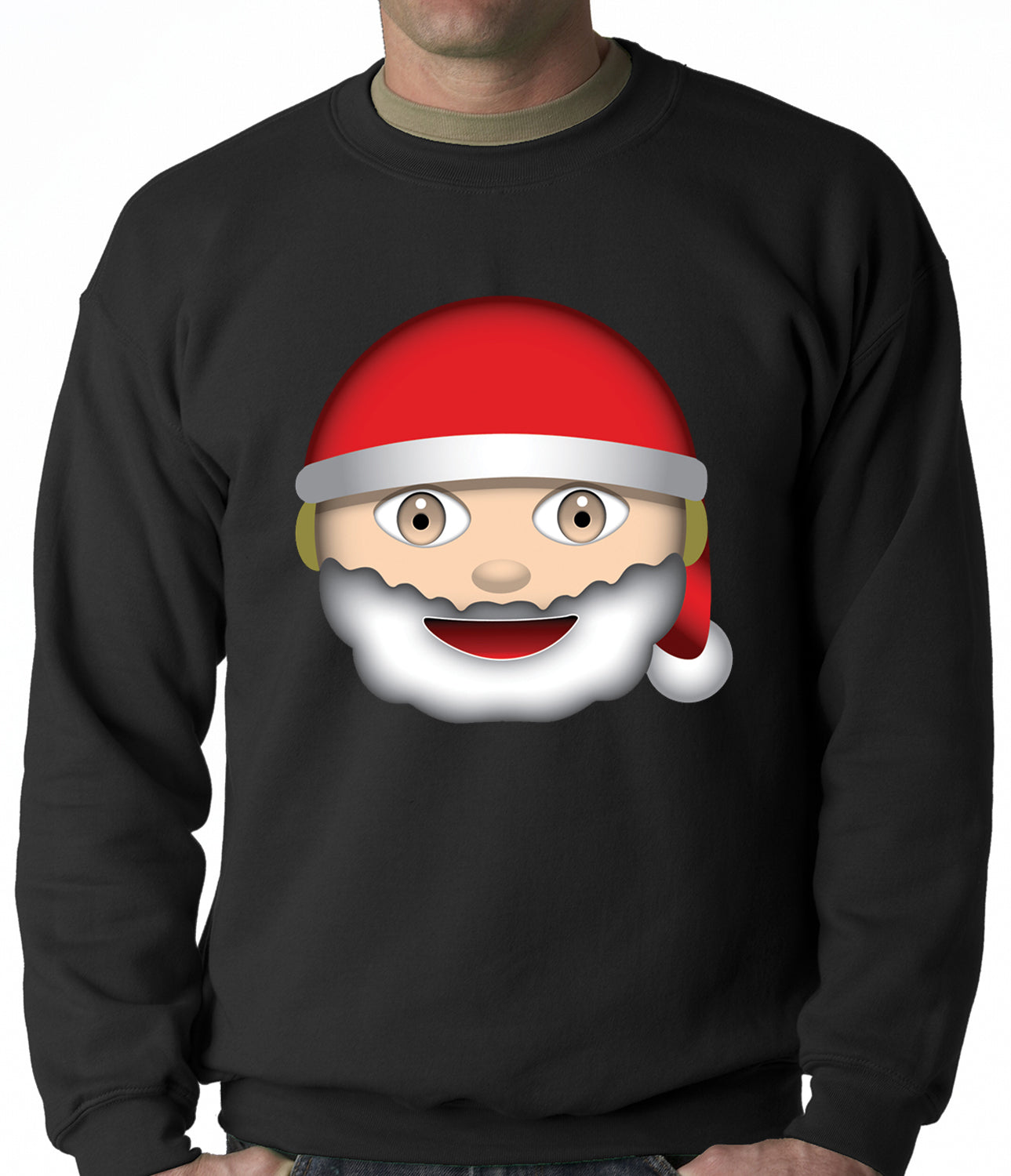 Santa Emoji Adult Crewneck