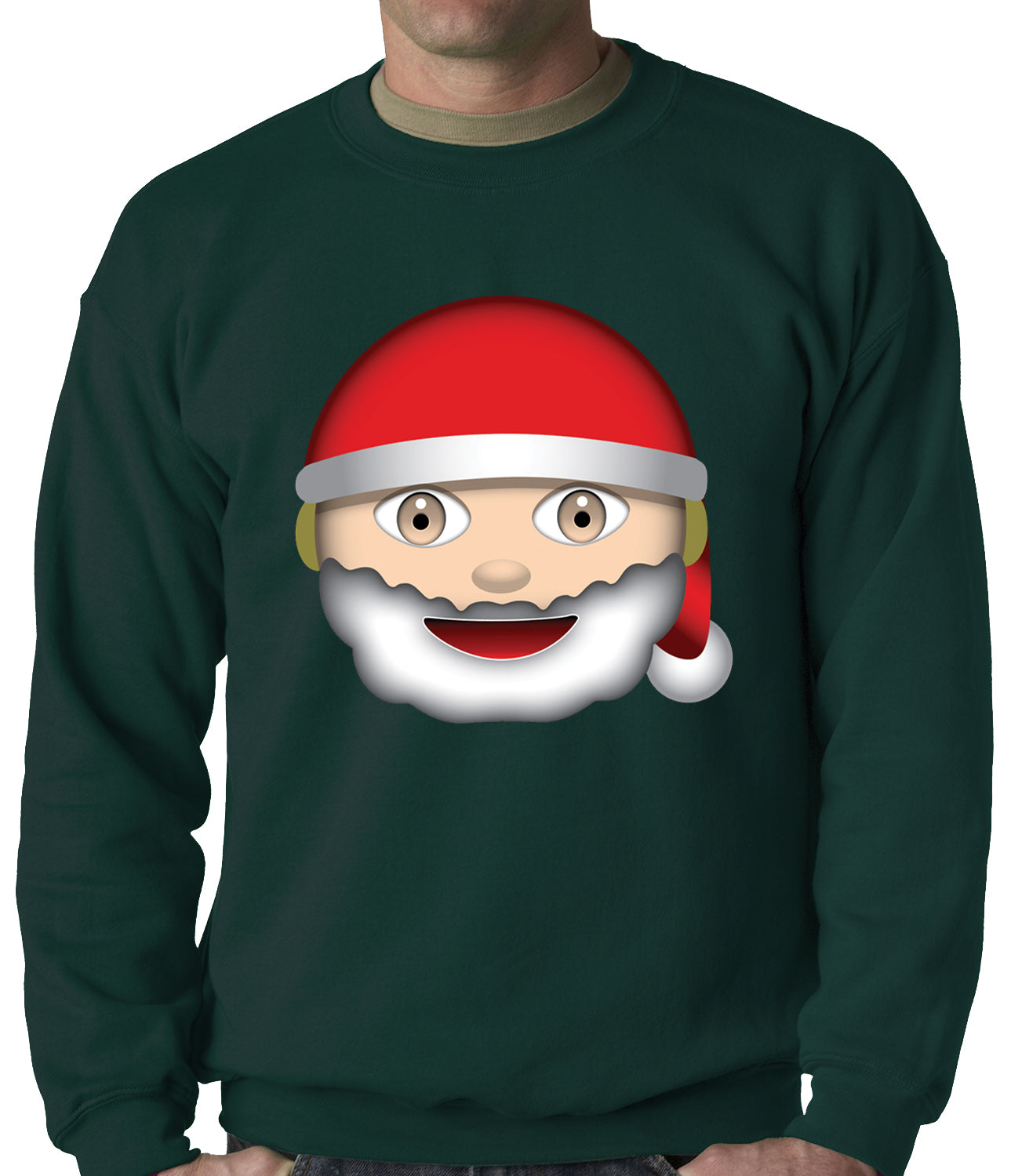 Santa Emoji Adult Crewneck