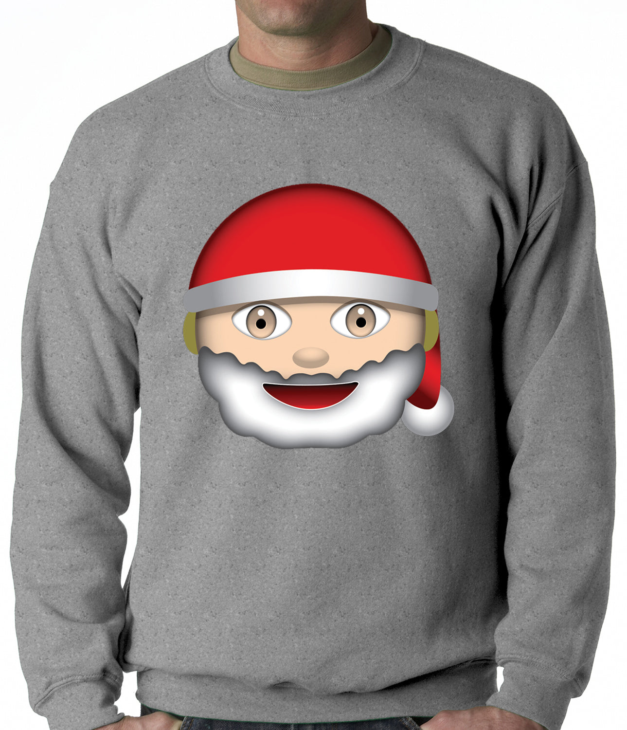 Santa Emoji Adult Crewneck