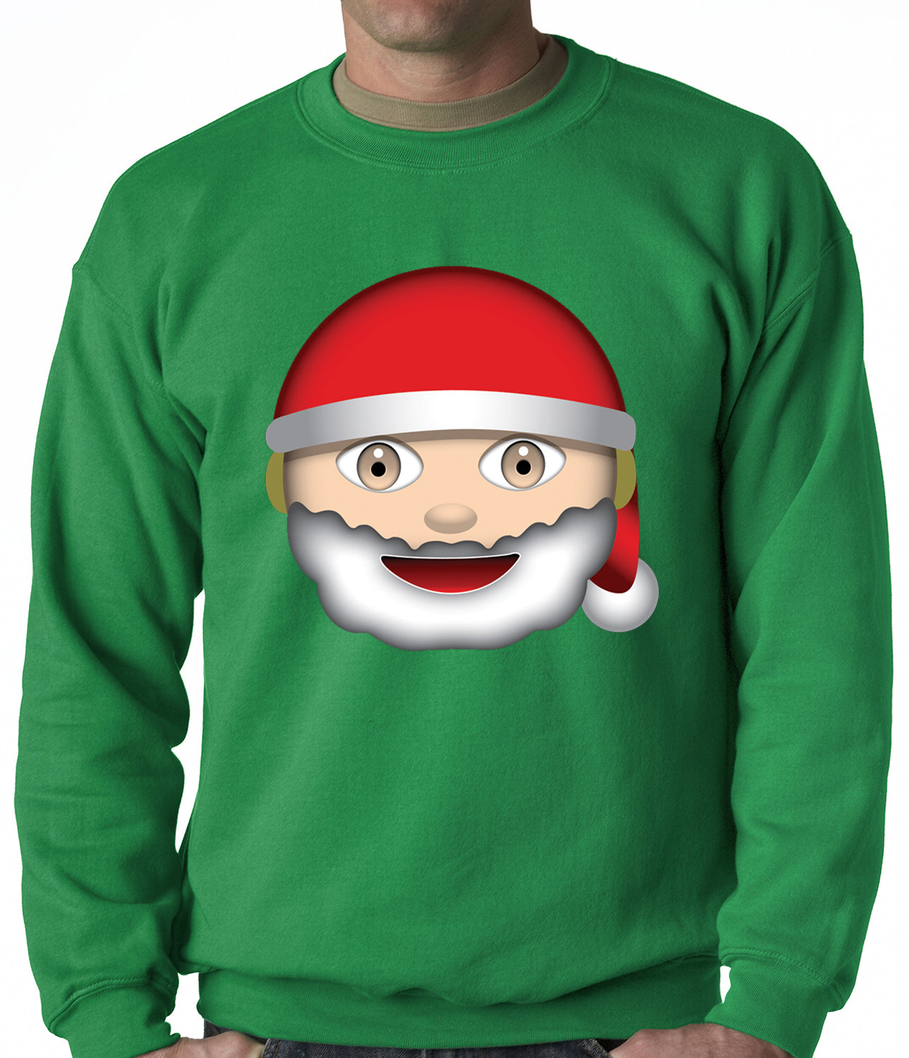 Santa Emoji Adult Crewneck