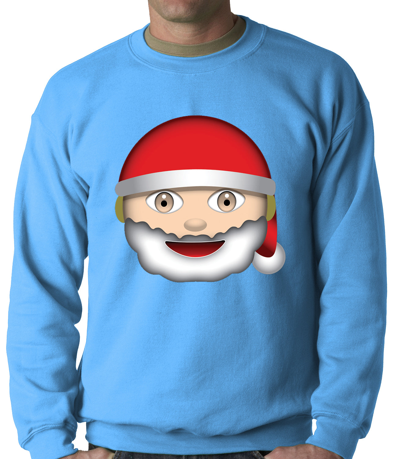 Santa Emoji Adult Crewneck