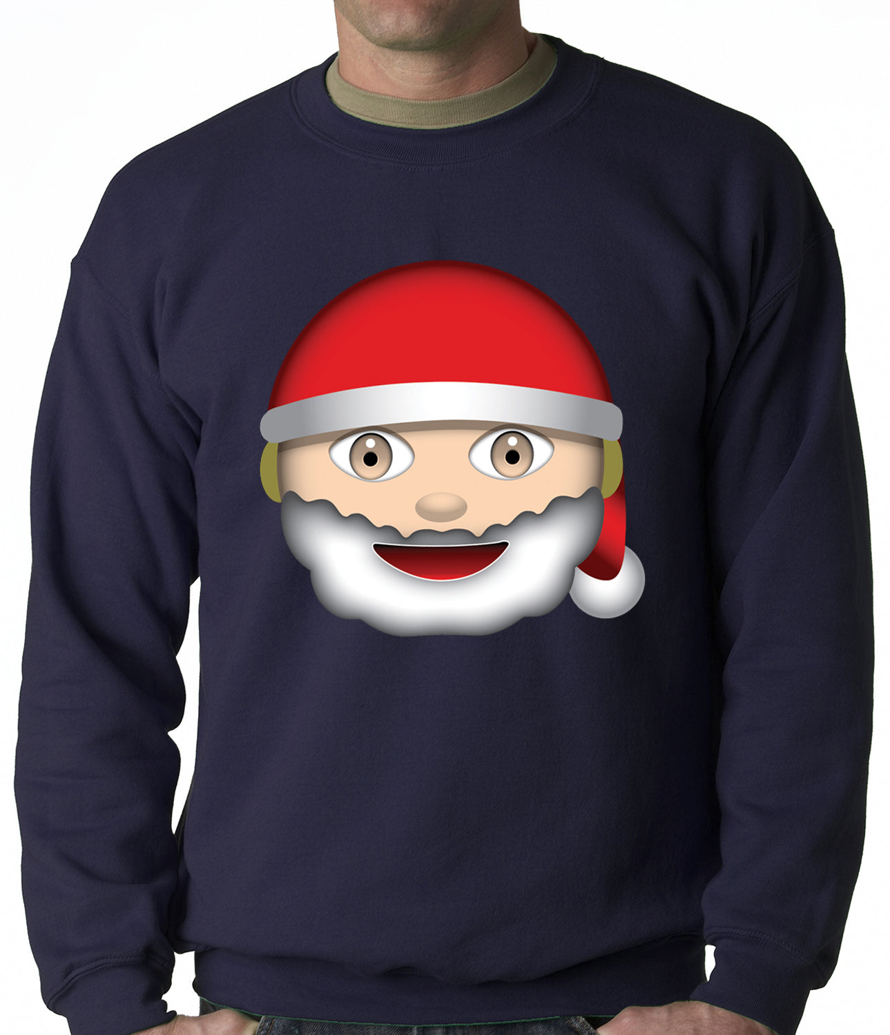 Santa Emoji Adult Crewneck