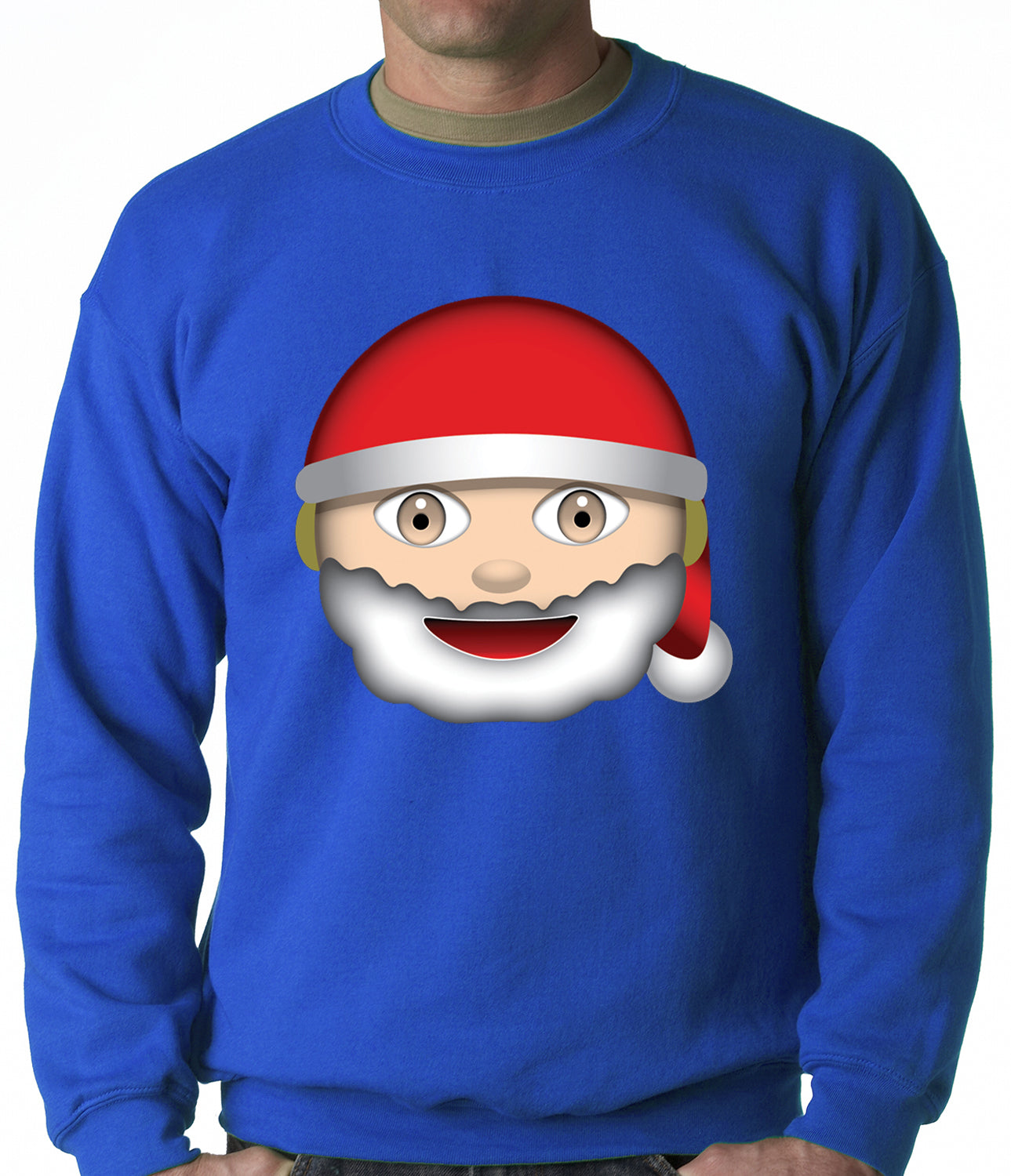 Santa Emoji Adult Crewneck