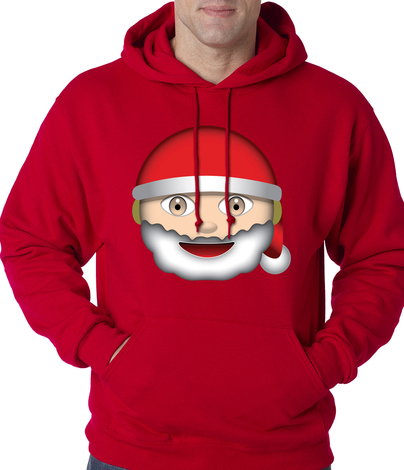 Santa Emoji Adult Hoodie