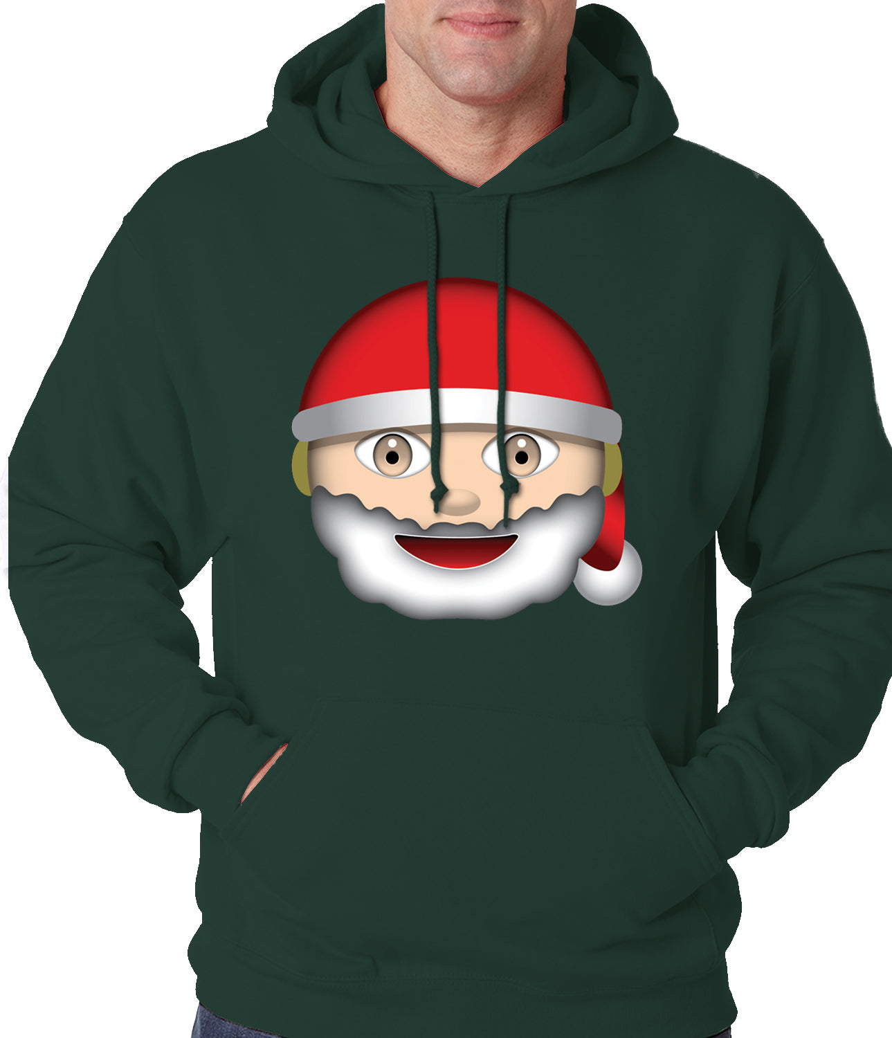 Santa Emoji Adult Hoodie