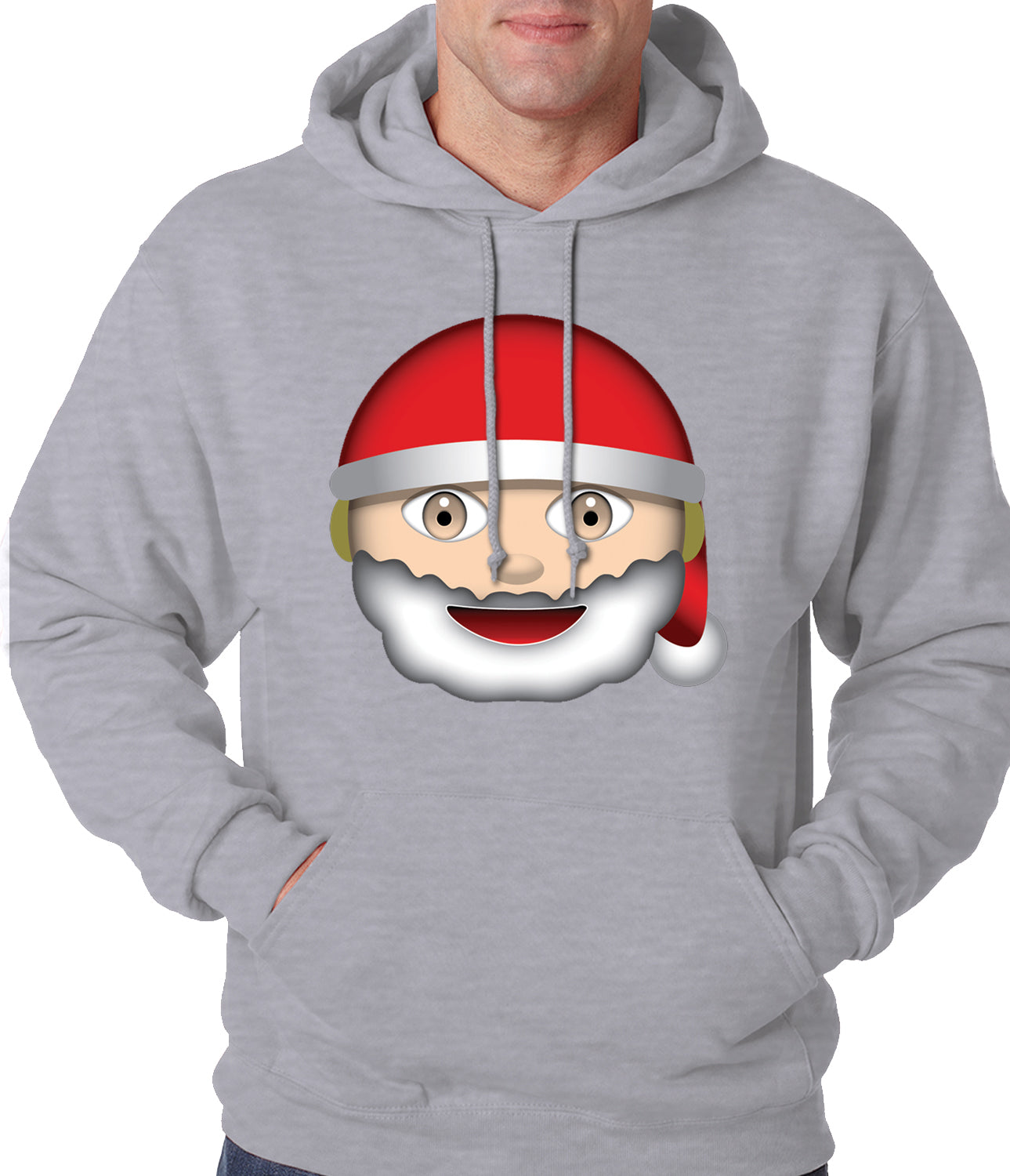Santa Emoji Adult Hoodie