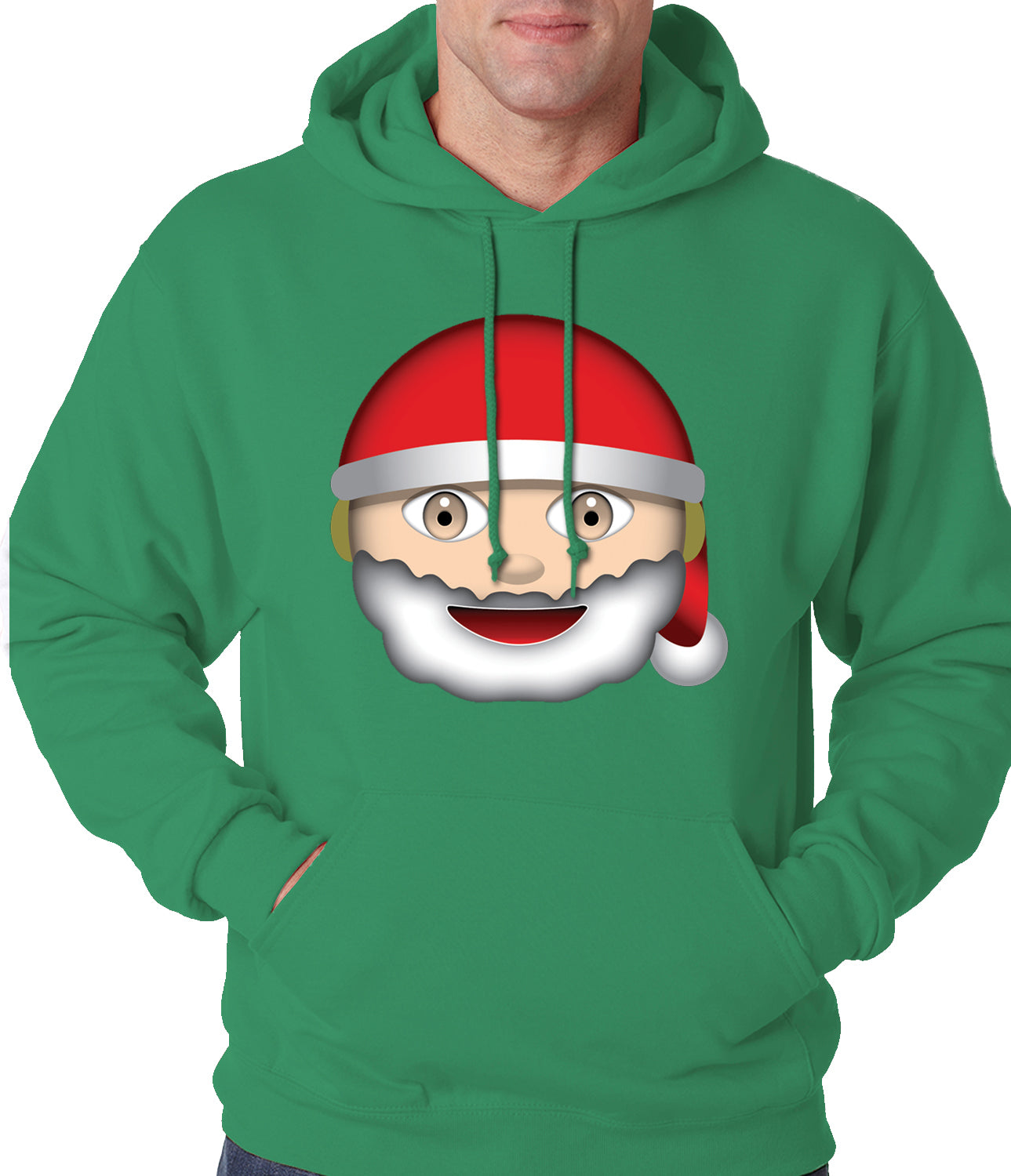 Santa Emoji Adult Hoodie