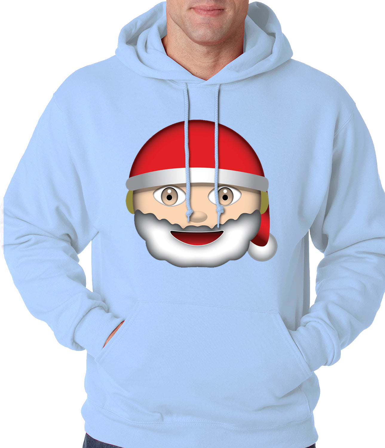 Santa Emoji Adult Hoodie
