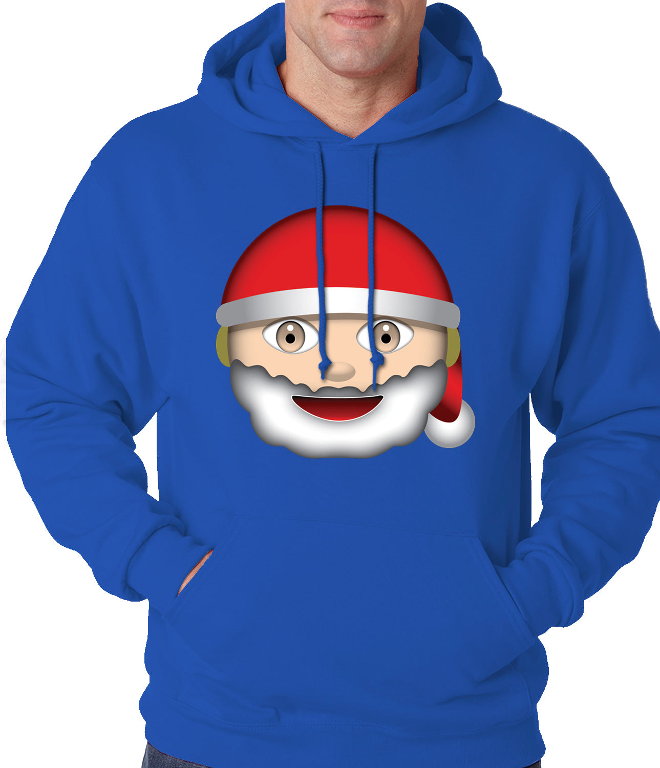 Santa Emoji Adult Hoodie