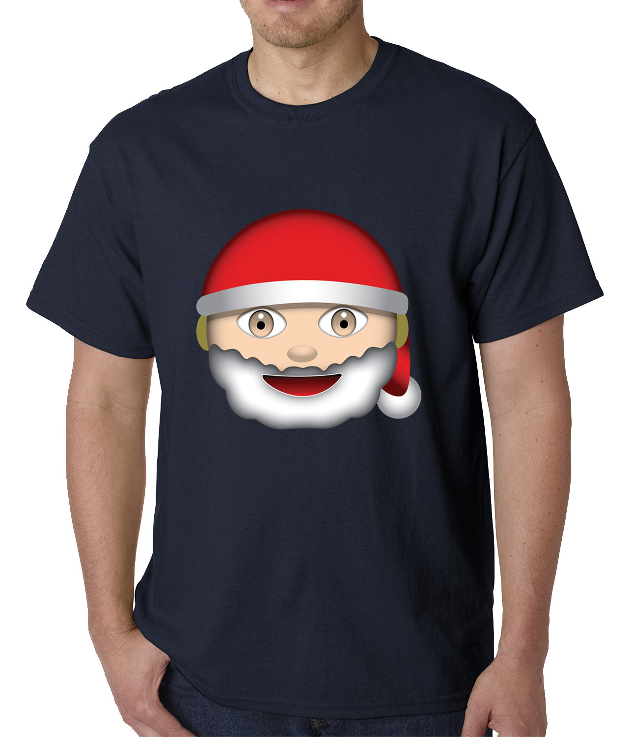 Santa Emoji Mens T-shirt