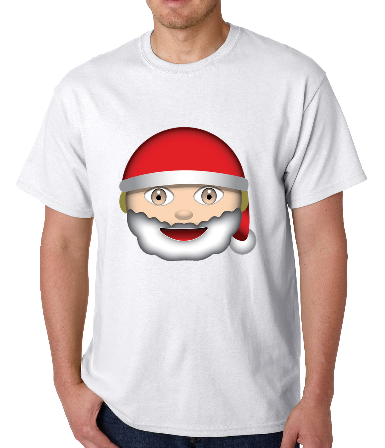 Santa Emoji Mens T-shirt