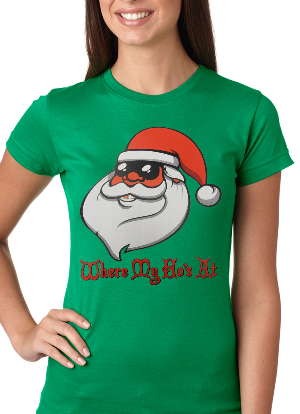 Santa - Where My Ho's At Girls T-shirt