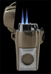 Saratoga Smoking Club Dual Torch Cigar Lighter With Cutter