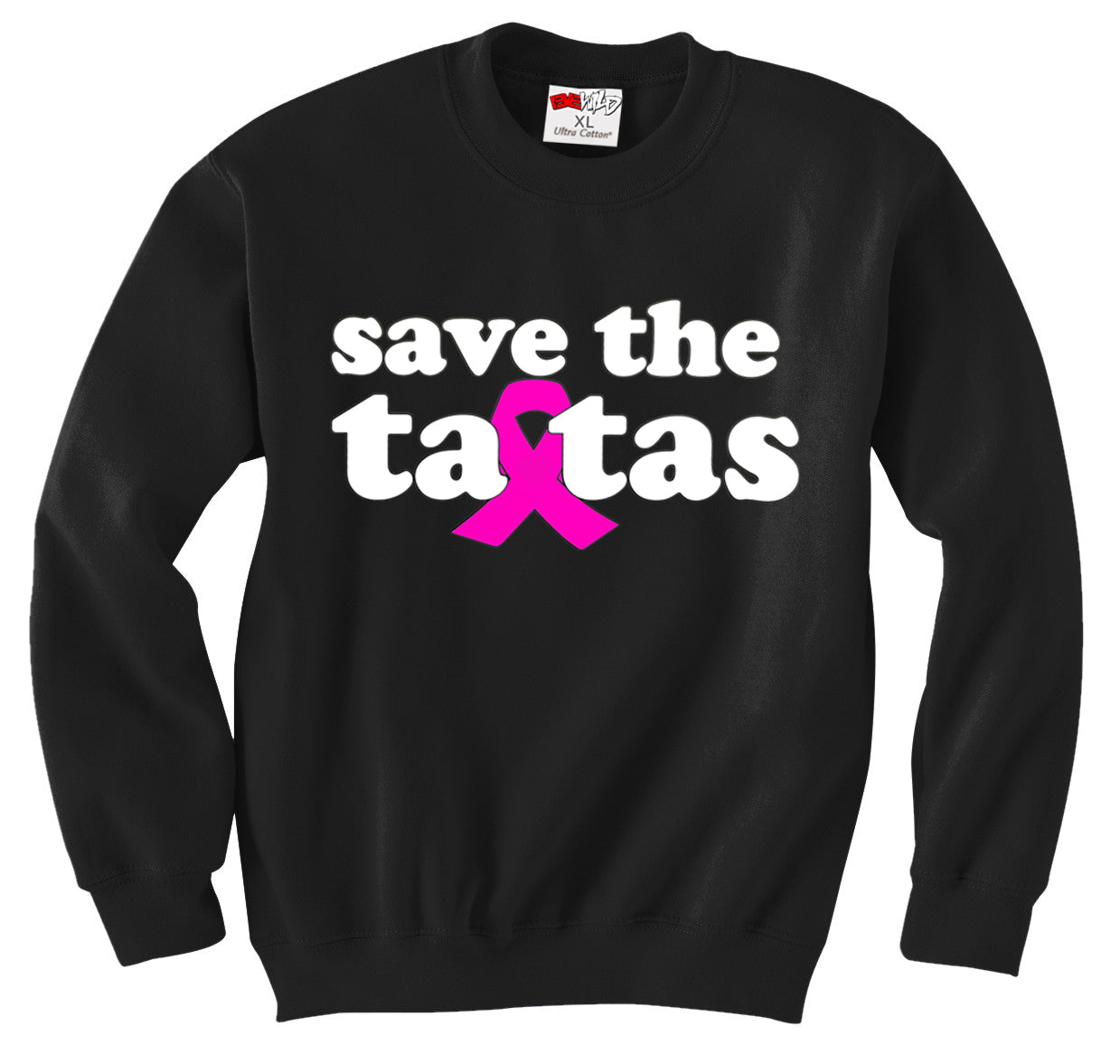 Save The Ta Tas Breast Cancer Awareness Adult Crewneck