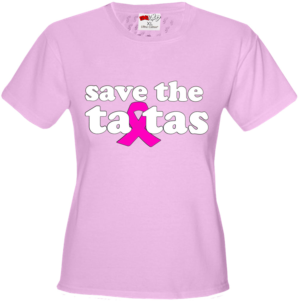 Save The Ta Tas Breast Cancer Awareness Girls T-shirt