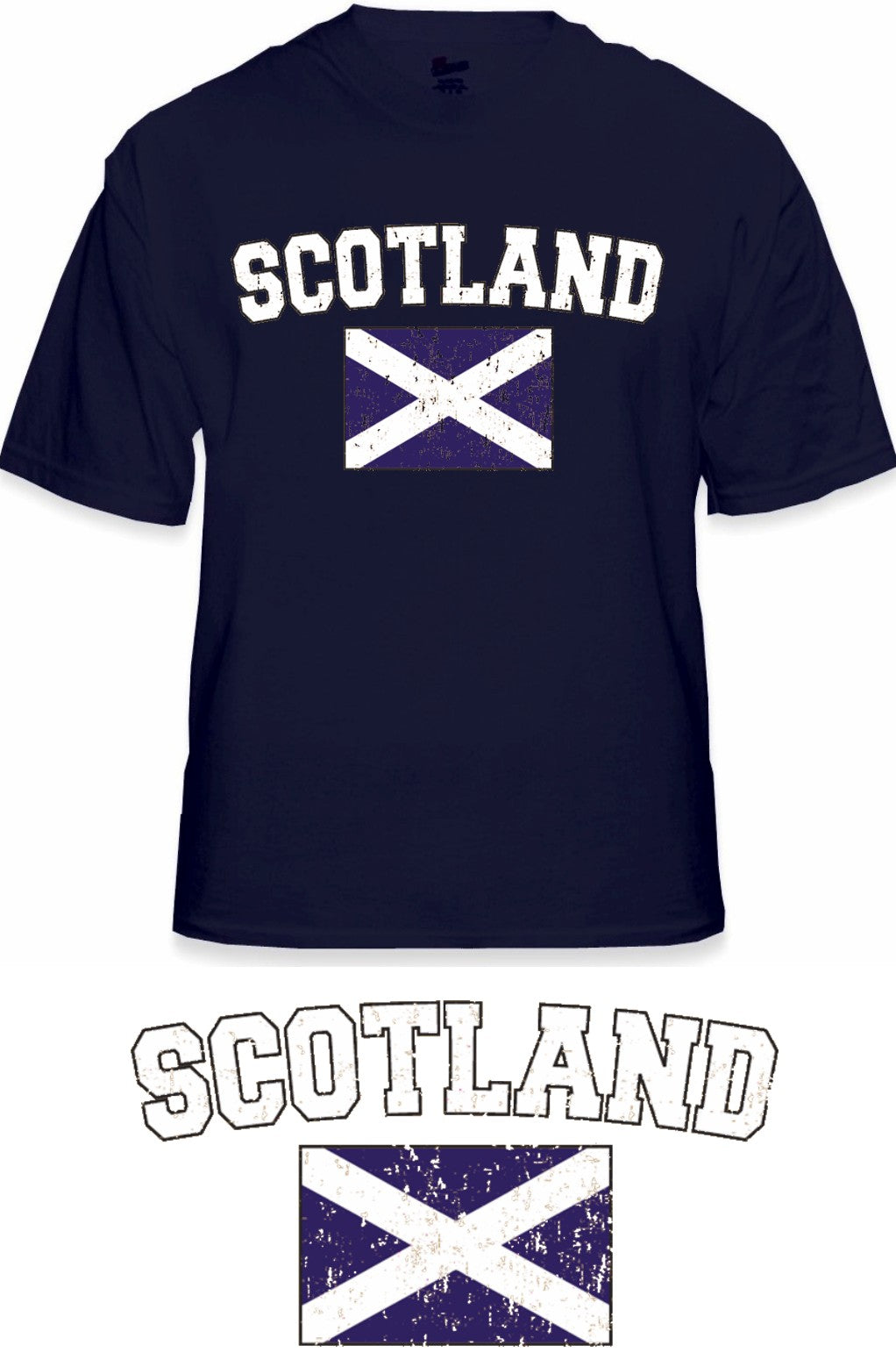 Scotland Vintage Flag International Mens T-Shirt
