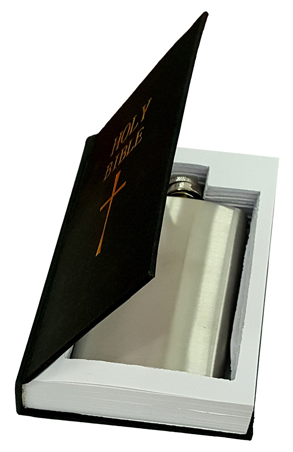 Secret Hidden Flask in a Bible