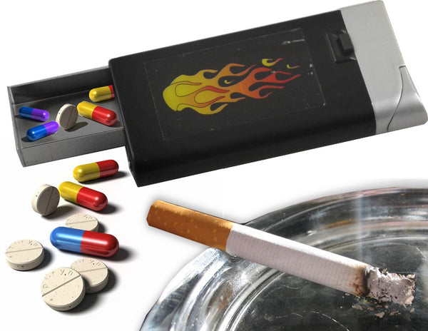 cigarette lighter stash Portable secret car shape medecine box hidden p.NN Pill Box Shape Secret Stash Lighter(Oval) Diversion Safe