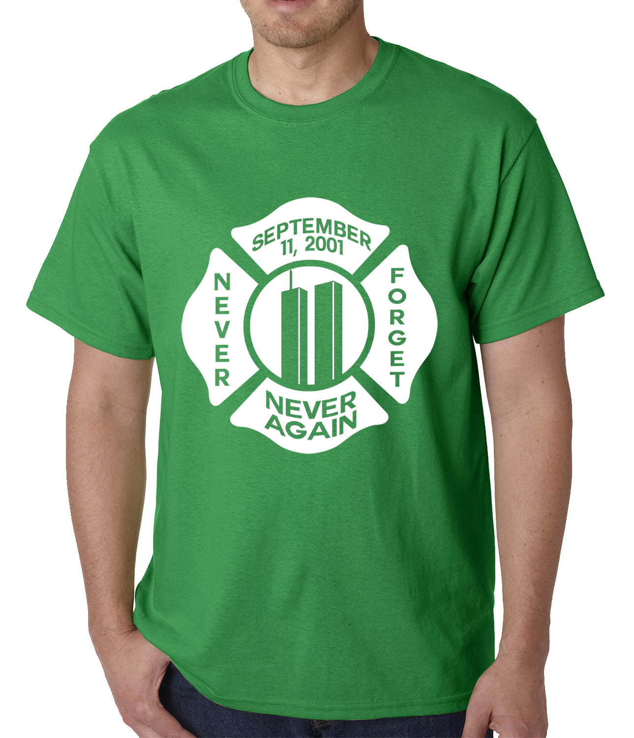 September 11, 2001 Never Forget, Never Again Mens T-shirt