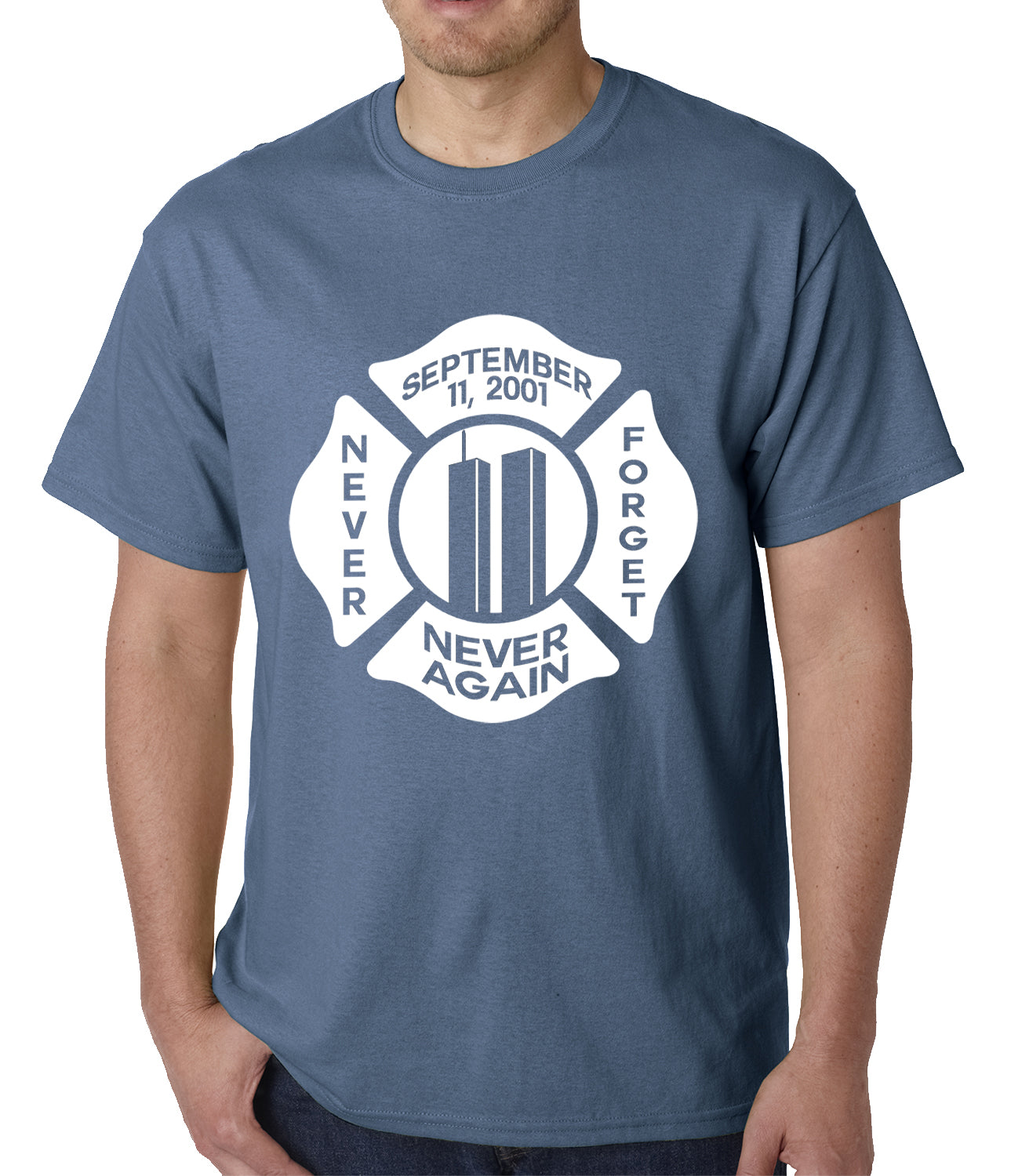 September 11, 2001 Never Forget, Never Again Mens T-shirt