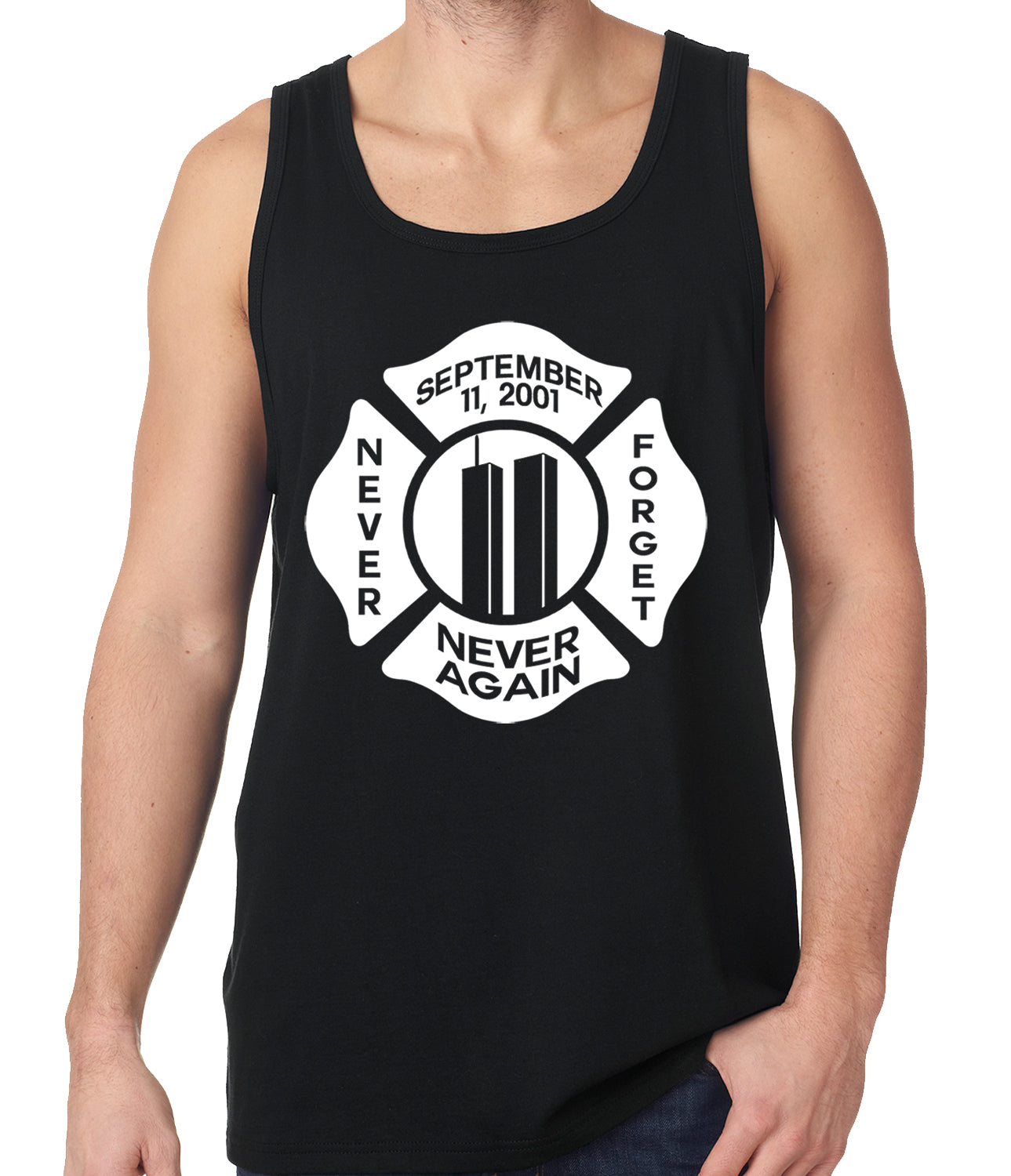 September 11, 2001 Never Forget, Never Again Tank Top