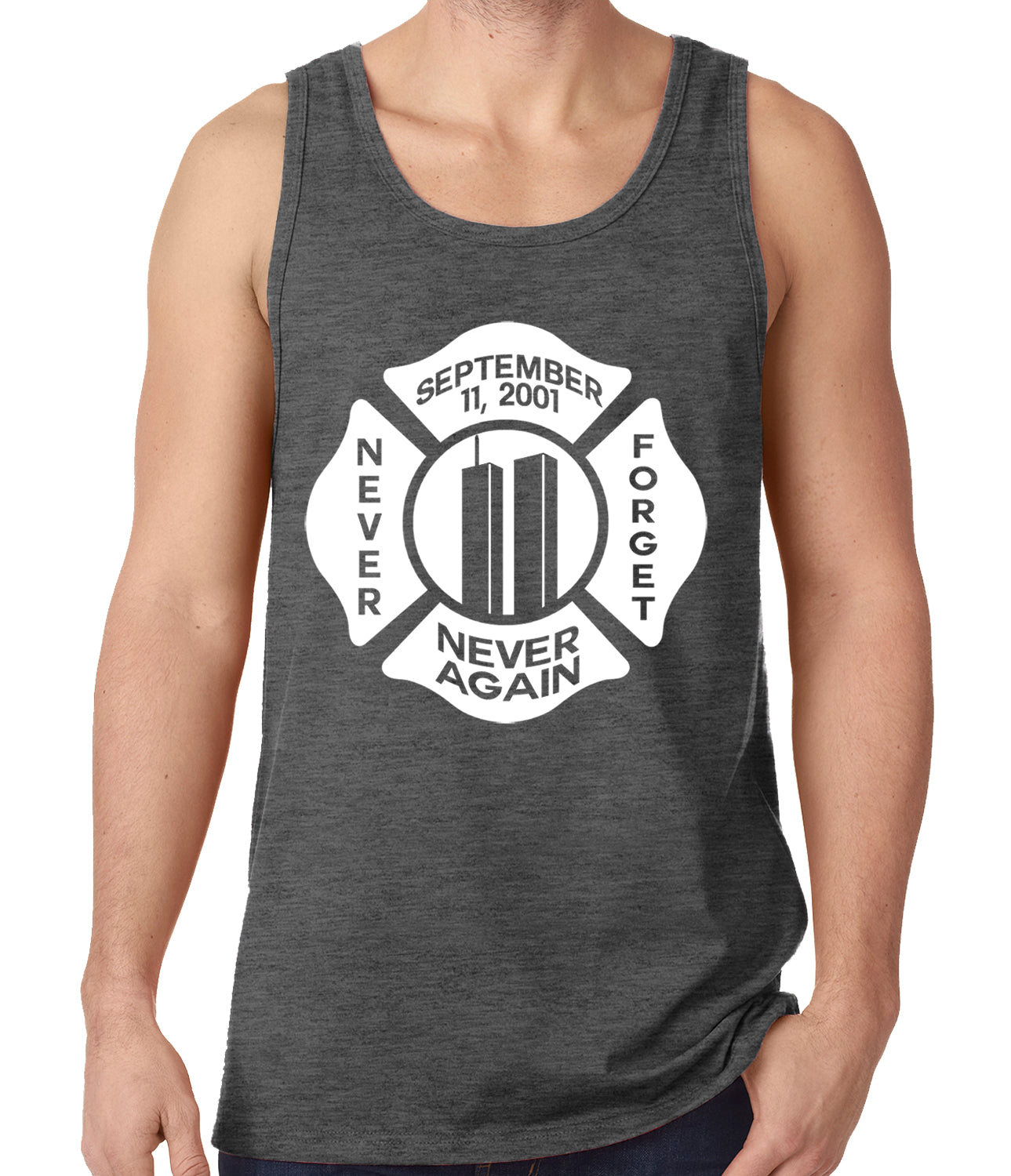 September 11, 2001 Never Forget, Never Again Tank Top