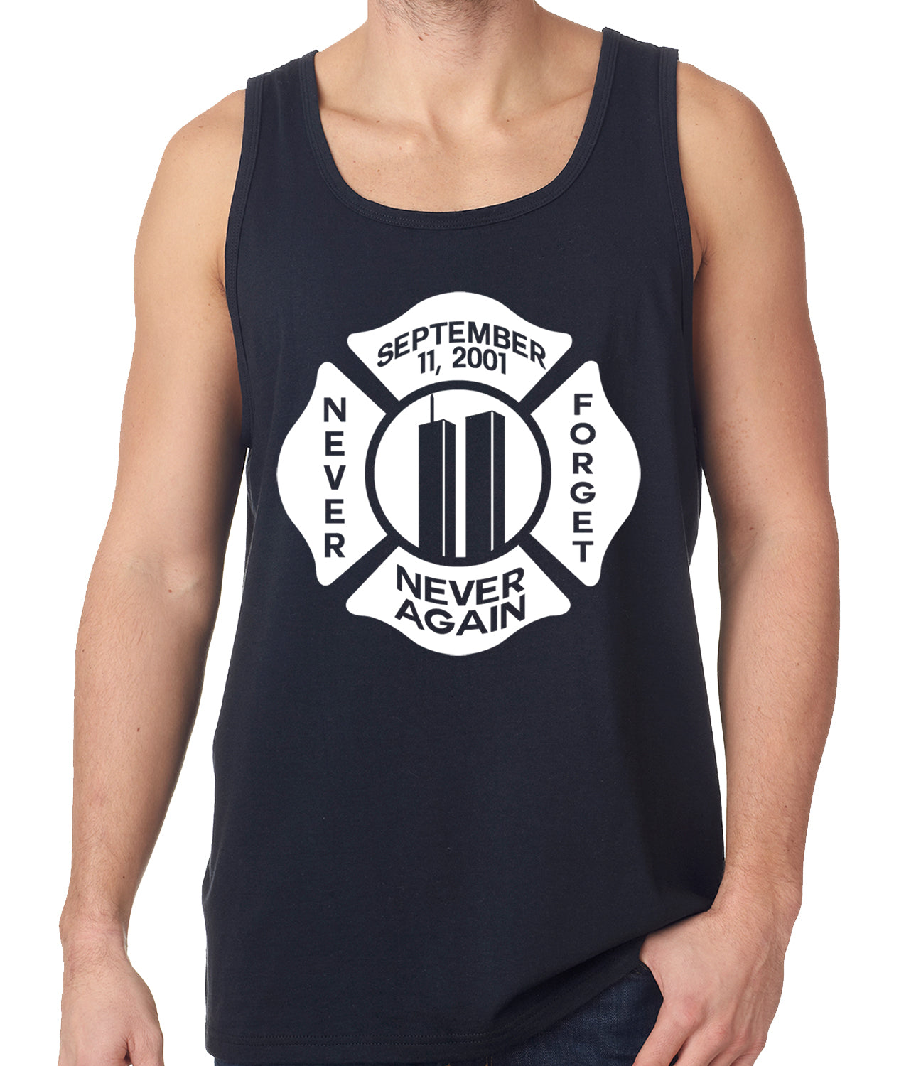 September 11, 2001 Never Forget, Never Again Tank Top
