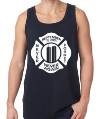 September 11, 2001 Never Forget, Never Again Tank Top