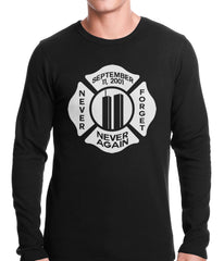 September 11, 2001 Never Forget, Never Again Thermal Shirt