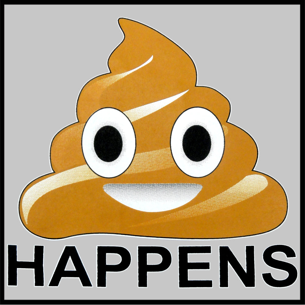 Sh*t Happens Funny Emoji Adult Crewneck