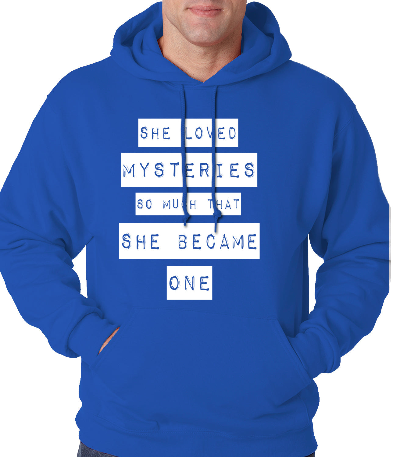 She Loved Mysteries So Much, She Became One Adult Hoodie