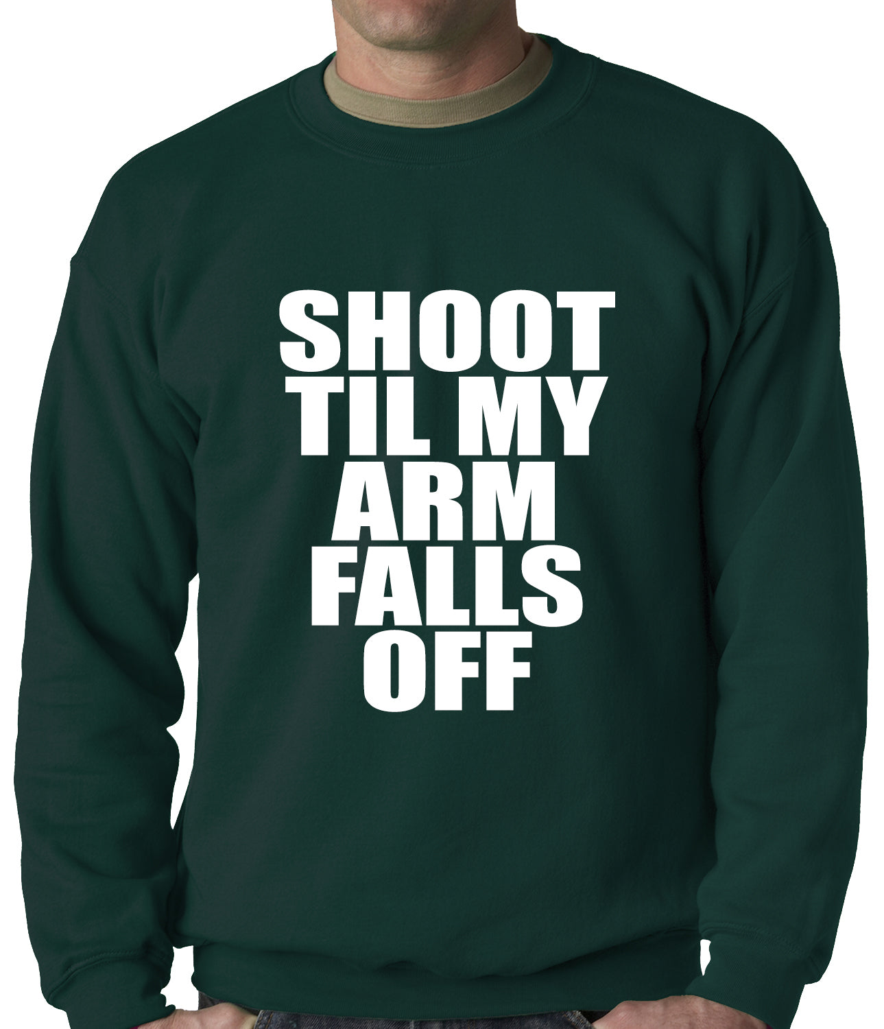 Shoot Til My Arm Falls Off Basketball Adult Crewneck