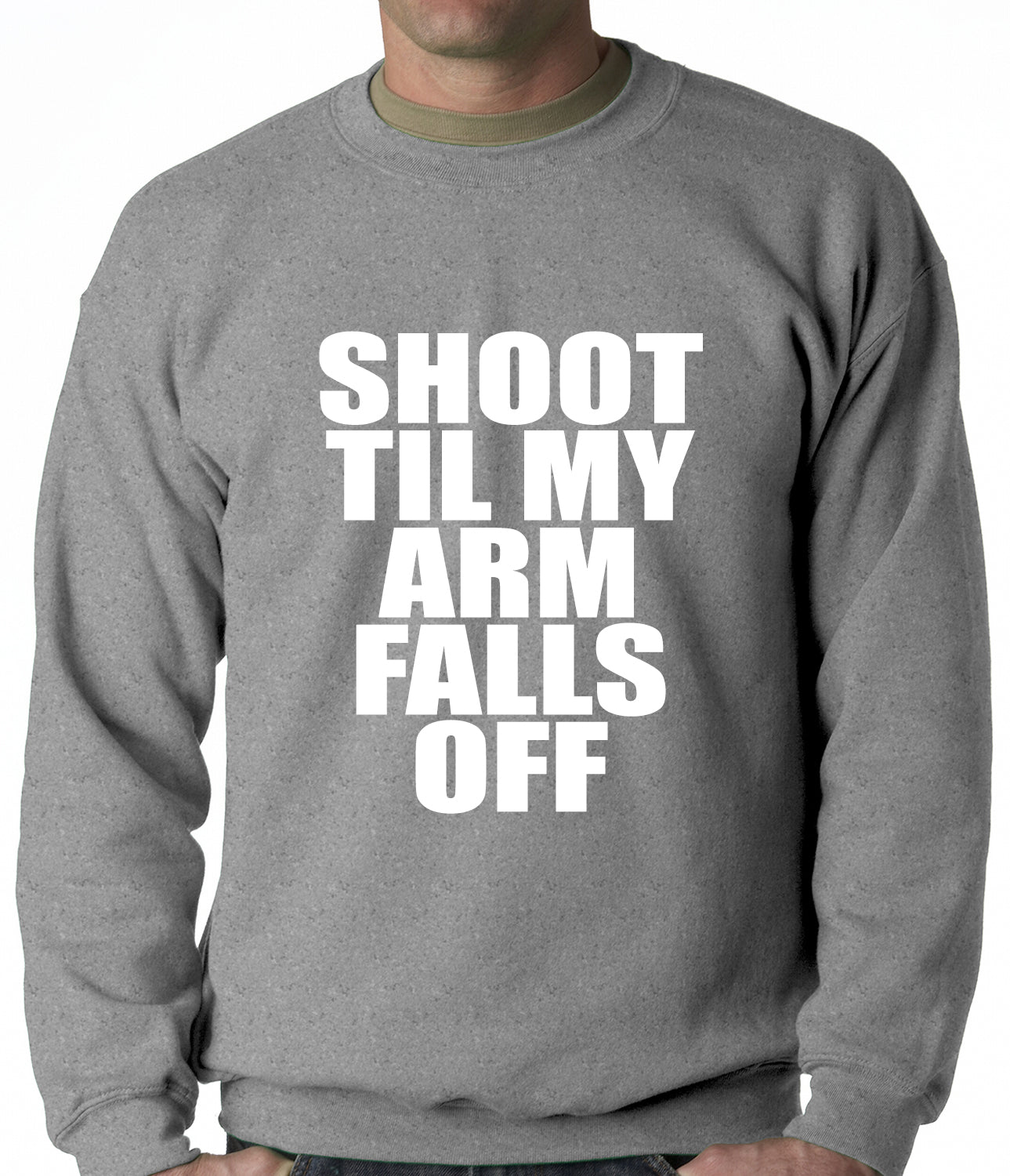 Shoot Til My Arm Falls Off Basketball Adult Crewneck